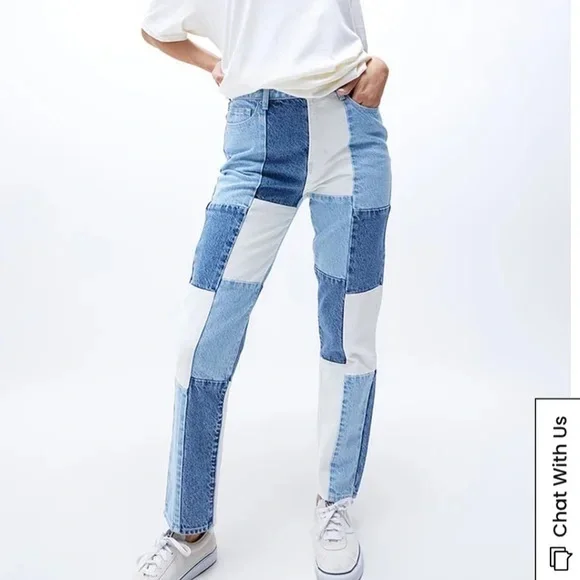 Pacsun Vintage Loose Patchwork Jeans High Waisted - Picture 1 of 13